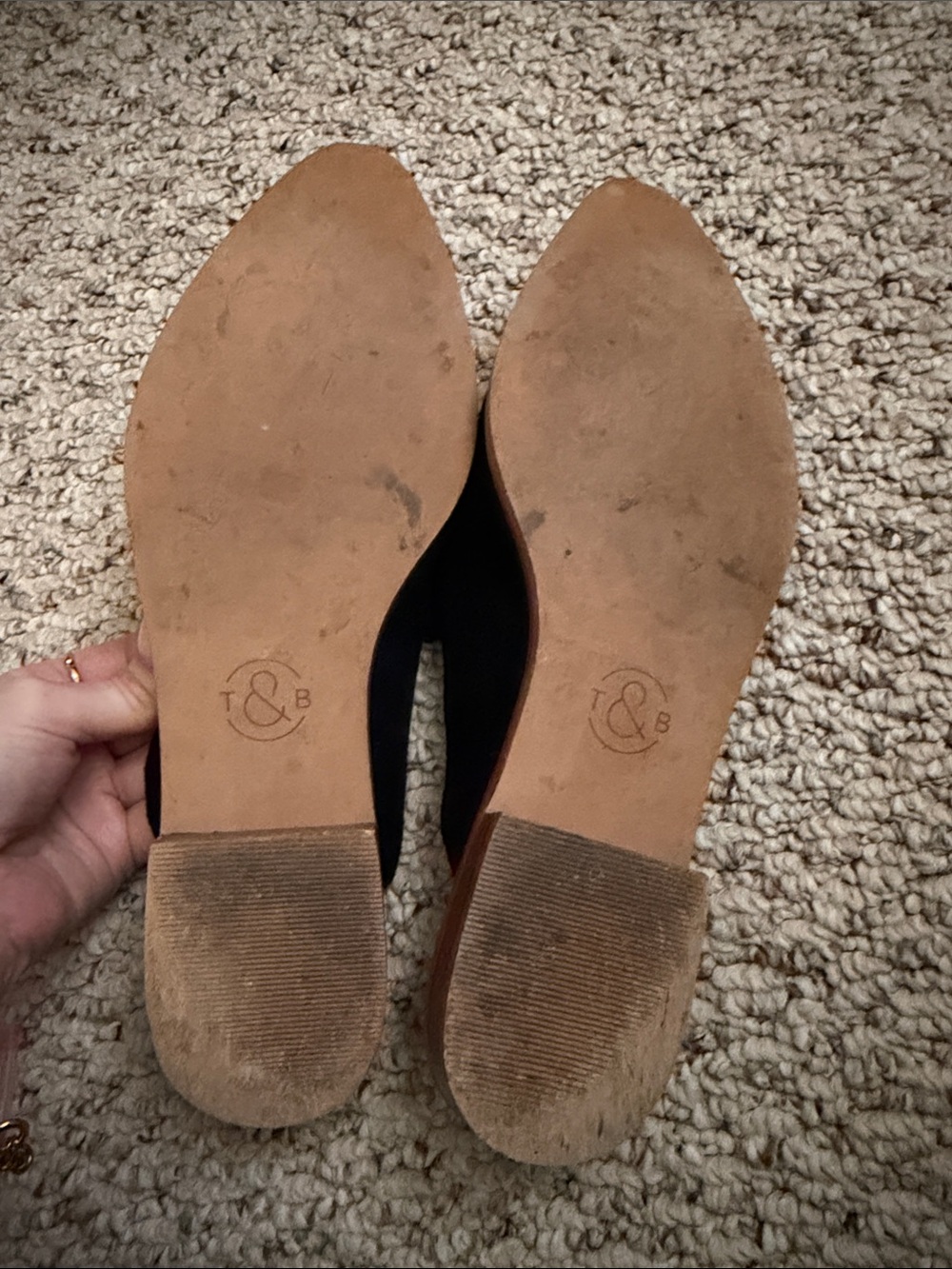 Treasure & Bond Black Pointed-Toe Slip-On Mules SZ 9 - Picture 2 of 5